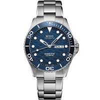 (送錶帶)MIDO 美度 官方授權 Ocean Star 200C海洋之星 廣告款陶瓷潛水錶(M0424301104100)-42.5mm
