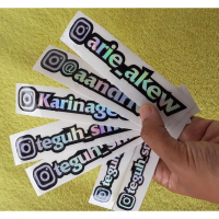 stiker hologram custom nama akun ig, nama biasa, dll ketik namanya di