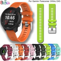 Silicone Original Sport Replacement Watch band For Garmin Forerunner 245 645 245M / vivomove HR / Vivoactive 3 20mm smart strap
