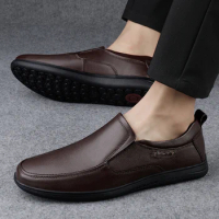 New Arrival Suit Gentleman Casual Leather Male Shoes Loafers Monk Strap Retro Adult Driving Shoes for Man