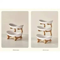 WOODYORK Rak Susun Tier Fruit Bowl Display Stand - Penyajian Buah Menarik dan Praktis, Minimalis dan