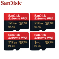 High Speed SanDisk Microsd Memory Card U3 C10 A2 V30 4K Extreme Pro Micro SD Card Up to 200Mb/s Flash TF Card for Phone Camera