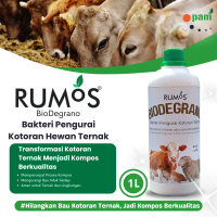 Biodegrano Pengurai Limbah Kandang & Kotoran Ternak cocok untuk Sapi, Ayam, dan Kambing | Kompos