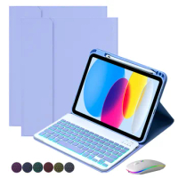 Backlit Keyboard Cover For iPad 10 10th Generation Case with Pencil Holder For iPad 10 2022 A2696 10.9 Teclado Keyboard Case