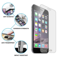 Tempered Glass Screen Film For Apple iphone 4 4s 5 5s 5c SE 6s 6 7 Plus 7Plus Film Clear Protect Slim Shockproof case