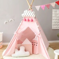 Hxl Children's Tent Game House Small Tent Castle Toy House for Babies 100% Cotton Canvas