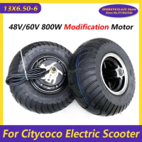 For Citycoco Electric Scooter 13X6.50-6 Hub Motor Wheel Tubeless Tire Accessories Modification 48V/60V 800W