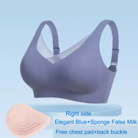Set seamless mastectomy bra with pocket for women's breast prosthesis 34-42ABCD