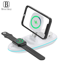 15W 3 in 1 Wireless Charger Wireless Charging Stand For iPhone 14 12 11 Pro Xs Xr X Max 8+ for Apple Watch Series5 4 3 2 Airpods