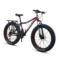 Fat Tire Bicycle Fatbike 26 Inch Snow Bike Double Disc Brake Wide Tire Off-Road Variable Speed Adult Mountain Bikes