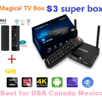 [Genuine] New Super box S5 PRO Android 12 smart box 4GB 32GB hot in USA Canada Mexico Latin PK superbox s3 pro elite life time