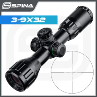 SPINA Optics 3-9x32 AOL Tacticle Riflescope Red/Green Dot Illuminated Mil-dot Optic Sight Rifle Scope For BB Gun Pistol Rifle
