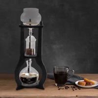 600ml Cold Brew Iced Coffee Drip Tower Wooden Coffee Maker