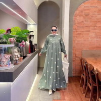 GAMIS DAISY FF BY AYARA OUTFIT WANITA MOTIF BUNGA VIRAL IMPORT//MAXYDRESS MUSLIM WANITA IMPORT//GAUN