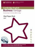 Past Paper Pack for Cambridge English: Business Vantage 2011 Exam Papers and Teacher\'s Booklet with Audio CD 1/e ESOL  Cambridge