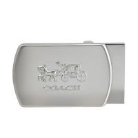 COACH 馬車LOGO皮帶金屬扣(銀)