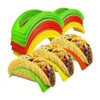 Taco Holder Kitchen Pancake Food Rack Tortilla Roll Stand Colorful Taco Shell Rack Sandwich Display Stand Plate Food Pallet