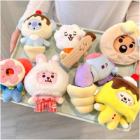 Cartoon Cute BT21 Dessert Cake SWEET THINGS Series ATA CHIMMY RJ Plush Doll Anime Kawaii Plushie Toys Pendant Keychain Gift