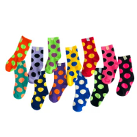 1 Pairs Candy Colors Kids Socks Cute Colorful Polka Dots Boys Girls Sports Socks Soft Cotton Four Seasons Children Sock 1-8Yrs