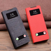 Genuine Leather Slide Call View Window Flip Case For Samsung Galaxy Z Fold 3 Z Fold3 5G Business Crocodile Litchi Texture Cover