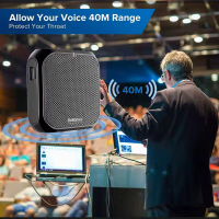 Dengan wired microphonePortable Speaker Pinggang Mini Guru Rechargeable Bluetooth Pembicara Tour Gui