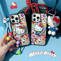 For iPhone 17 ProMax Air 16 Plus 15 14 13 12 11 Phone Case 2 in 1 Cute Hello Kitty Design Shockproof