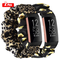2pcs Scrunchie Elastic Band For Fitbit Charge 4 3 Strap Replacement Fabric WatchBands Soft Bracelet For Fitbit Charge 3 SE Band