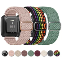Elastic Braided Watch Band for Fitbit Versa 1/Versa 2/Versa Lite Strap Adjustable Wristband for Fitbit Versa Special Edtion Band
