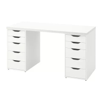 LAGKAPTEN/ALEX 書桌/工作桌, 白色, 140x60 公分