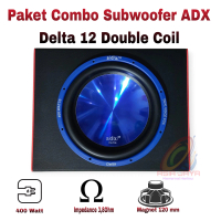 Paket Combo Speaker Subwoofer ADX Delta Blue 12 inch Double Coil Plus Box 12 Inch