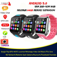 Android 9.0 RAM 3GB ROM 32GB Smart 4G GPS Kid Student Music Camera Wristwatch SOS Monitor Trace Location Google Play Phone Watch
