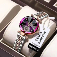 POEDAGAR Watch for Women Luxury Jewelry Design Rose Gold Steel Quartz Wristwatches Waterproof Fashion Swiss Brand Ladies Watches