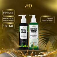 NURTURISH BUNDLING Minyak Kemiri Bakar + Urang Aring Murni Alami Penumbuh Penebal & Perawatan Rambut