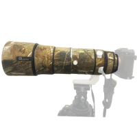 Juntu Camouflage Lens Coat for Sony FE 200-600mm F5.6-6.3 G OSS Telephoto Lens Nylon Protective Case Rain Cover