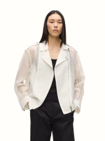 เสื้อรุ่น WOMEN MESH BIKER JACKET สี WHITE