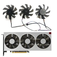 3 fans 4PIN brand new for MSI ASUS XFX DATALAND SAPPHIRE AMD Radeon VII graphics card replacement fan FD8015H12S
