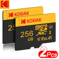 2Pcs Kodak Original Ultra Micro SD 256GB Micro SD Card SD/TF Flash Card Memory Card microSD With Package SD Adapter For Phone
