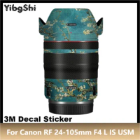 For Canon RF 24-105mm F4 L IS USM Lens Sticker Protective Skin Decal Vinyl Wrap Film Anti-Scratch Protector Coat F/4L 24-105