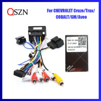 QSZN 16 PIN android Canbus box GM-SS-04A Adaptor for Chevrolet Cruze/Trax/ COBALT/GM/Aveo Wirng Harness Power Cable Car radio