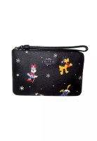 Coach Disney X  COACH L型拉鏈皮革手拿包 (CN031)-QB / Black Multi