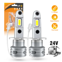 DriveVision 2pcs H3 Led 24v Truck Led Lamp Mini Size for Car 12V Led Bulb Auto Fog Light 6500K 4300K 3000K