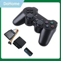 Brand New Wireless Game Controller 2.4G for PS2 Console Dual Shock Double Vibration Black Remote Gamepad for Sony Playstation 2