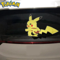 Pokemon Reflective Wiper Sticker Wagging Tail Pikachu Modified Rear Window Decoration Car Sticker Children's Toy Birthday Gift