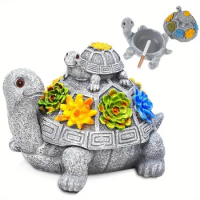 Resin Ashtray with Lid Cute Turtle Waterproof Smokeless Ashtray Indoor Outdoor Patio Home Porch Decors Smoking Accessories Gifts