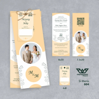 Cetak Undangan Pernikahan Desain Vintage, Rustic, Elegan, Unik, Murah, Si manis 004