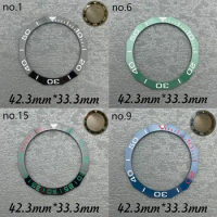 42.3mm*33.3mm Watch Bezel Bevel Surface Ceramic Inserts Diver's Watch Replacement Parts Watch Accessories Watch Repair Parts