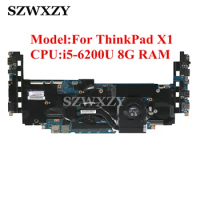 Refurbished FRU 01AX801 For Lenovo ThinkPad X1 20FB 20FC Laptop Motherboard With i5-6200U CPU 8GB RAM 448.04P16.002M