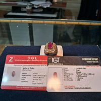 ruby tanzania no heat dobel memo kristal 2,20 crt ring perak mewah boss kuh