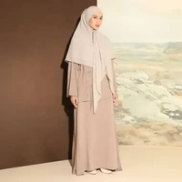 Lozy Hijab - Sera Set (One Set Blouse Skirt Janggan Cheongsam Bahan Corduroy) Oatmeal