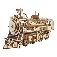 【Robotime】LK701 蒸汽火車頭-3D木質益智模型(公司貨)